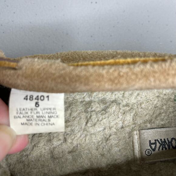 Youth 5 Minnie‎ Tonka Minnetonka Slipper Rubber Sole House Shoe Slide On Unisex - Picture 6 of 7